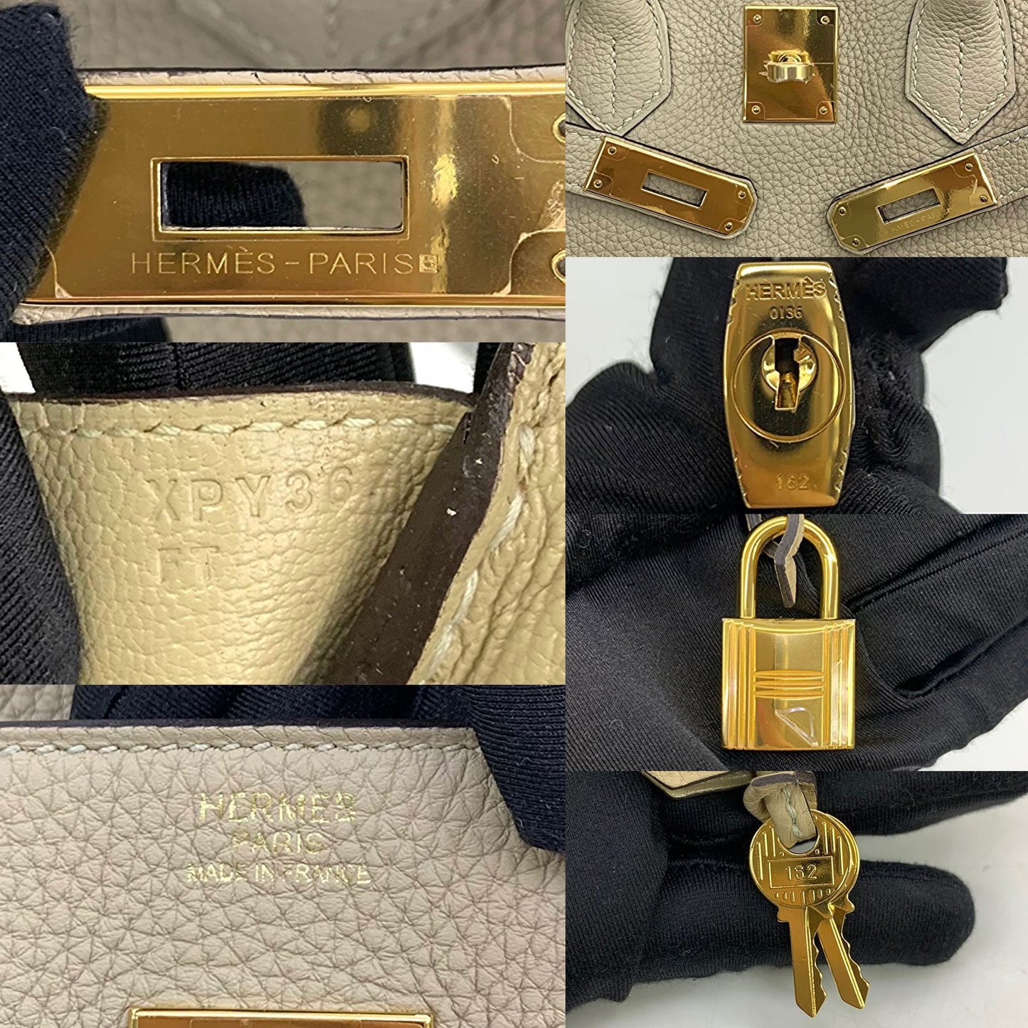 Hermes birkin 30 Trench clemence GHW stamp X