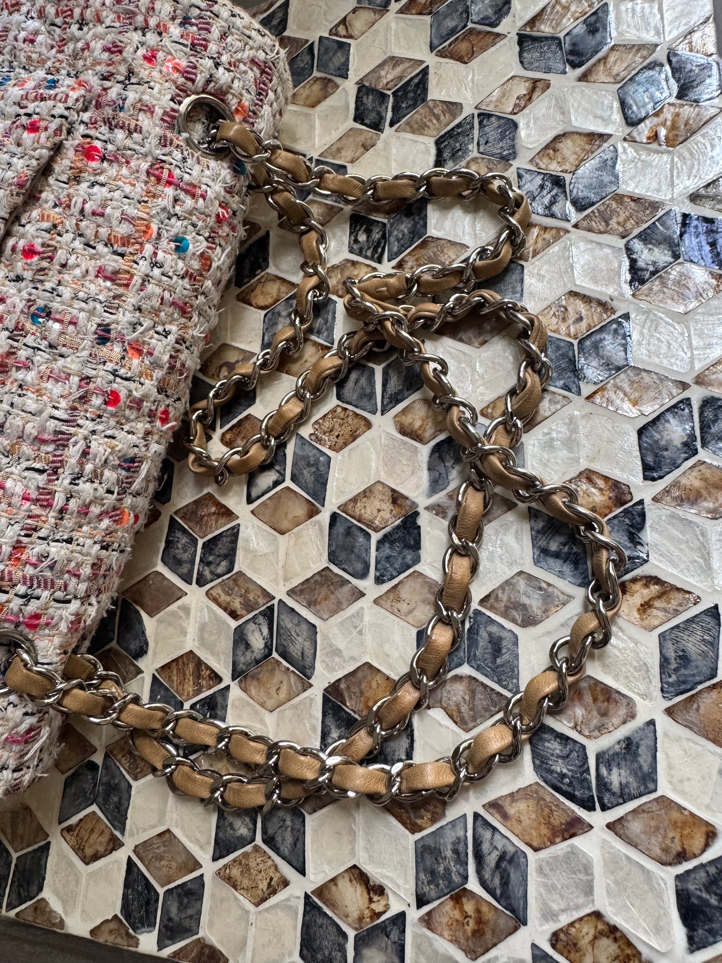 Chanel Tweed Multicolor Medium Classic Flap
