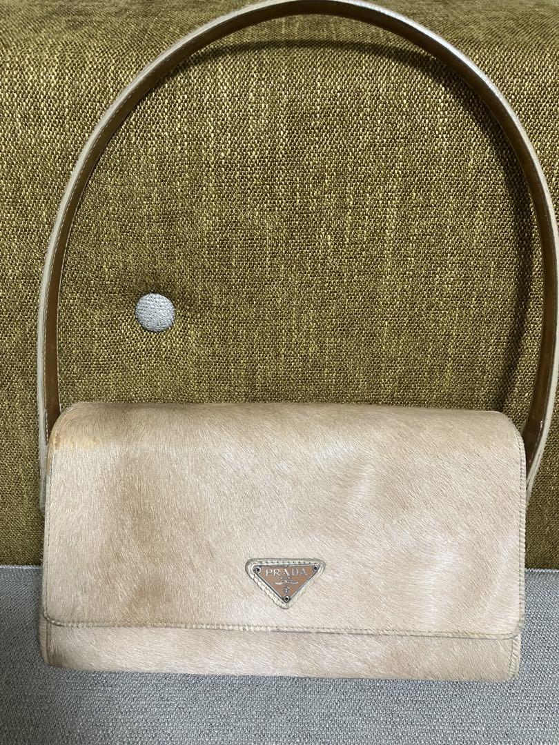 Prada limited edition pony hair shoulder bag