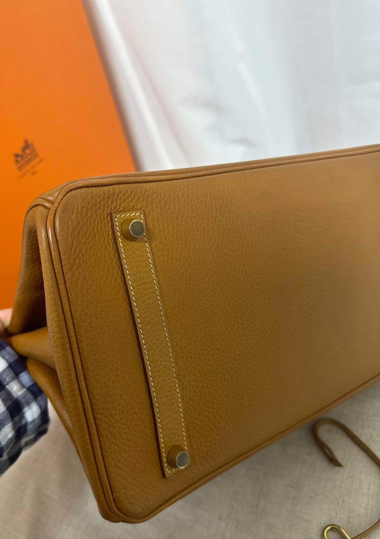 Hermes B35 gold on gold Ardennes