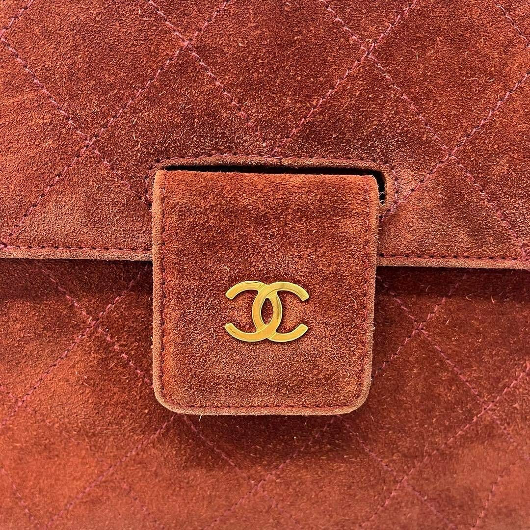 Chanel vintage suede crossbody flap