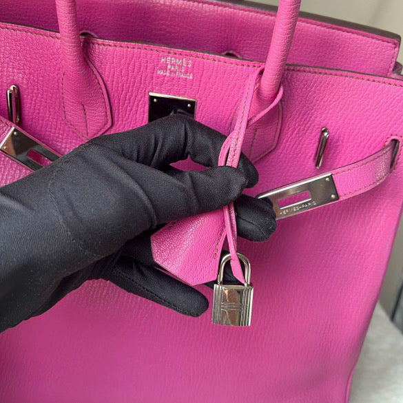 Hermes HAC 32 fuchsia chèvre PHW