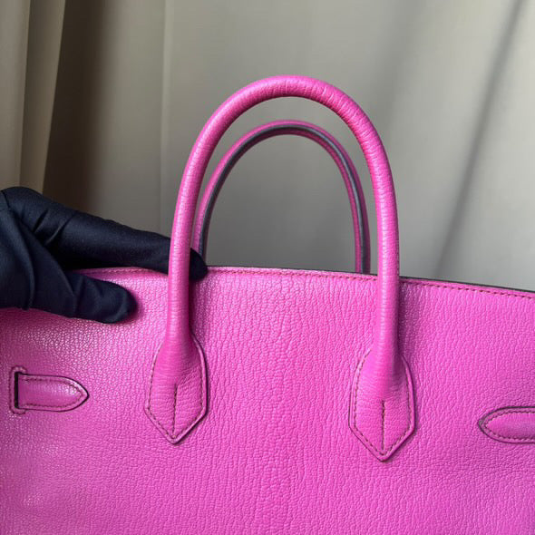 Hermes HAC 32 fuchsia chèvre PHW