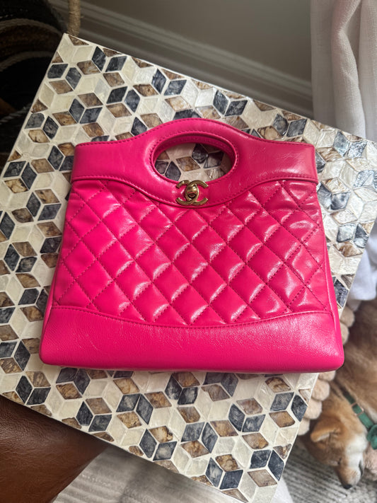 Chanel 31 Hot Pink Small Calfskin Shopping Bag