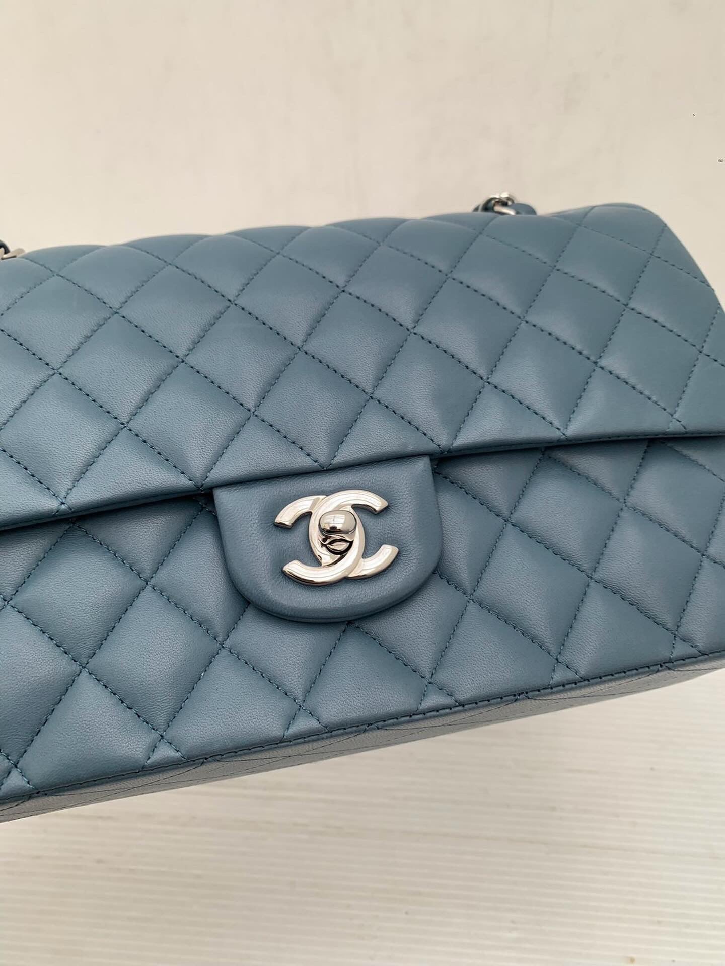 Chanel medium classic flap blue lambskin -PARTIAL PAYMENT