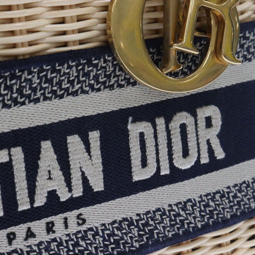 Lady Dior medium wicker picnic