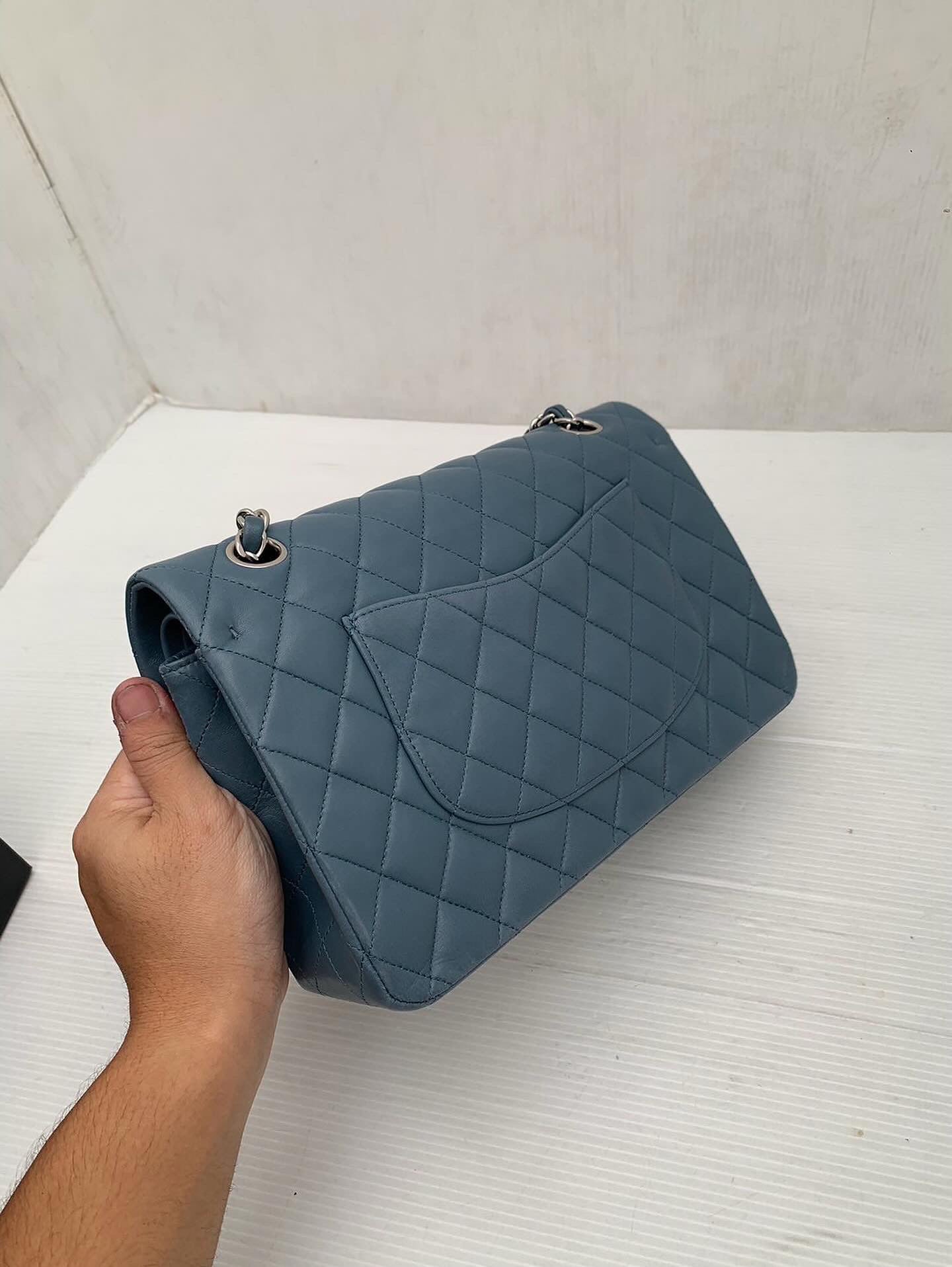 Partial payment- Chanel blue lambskin medium classic flap