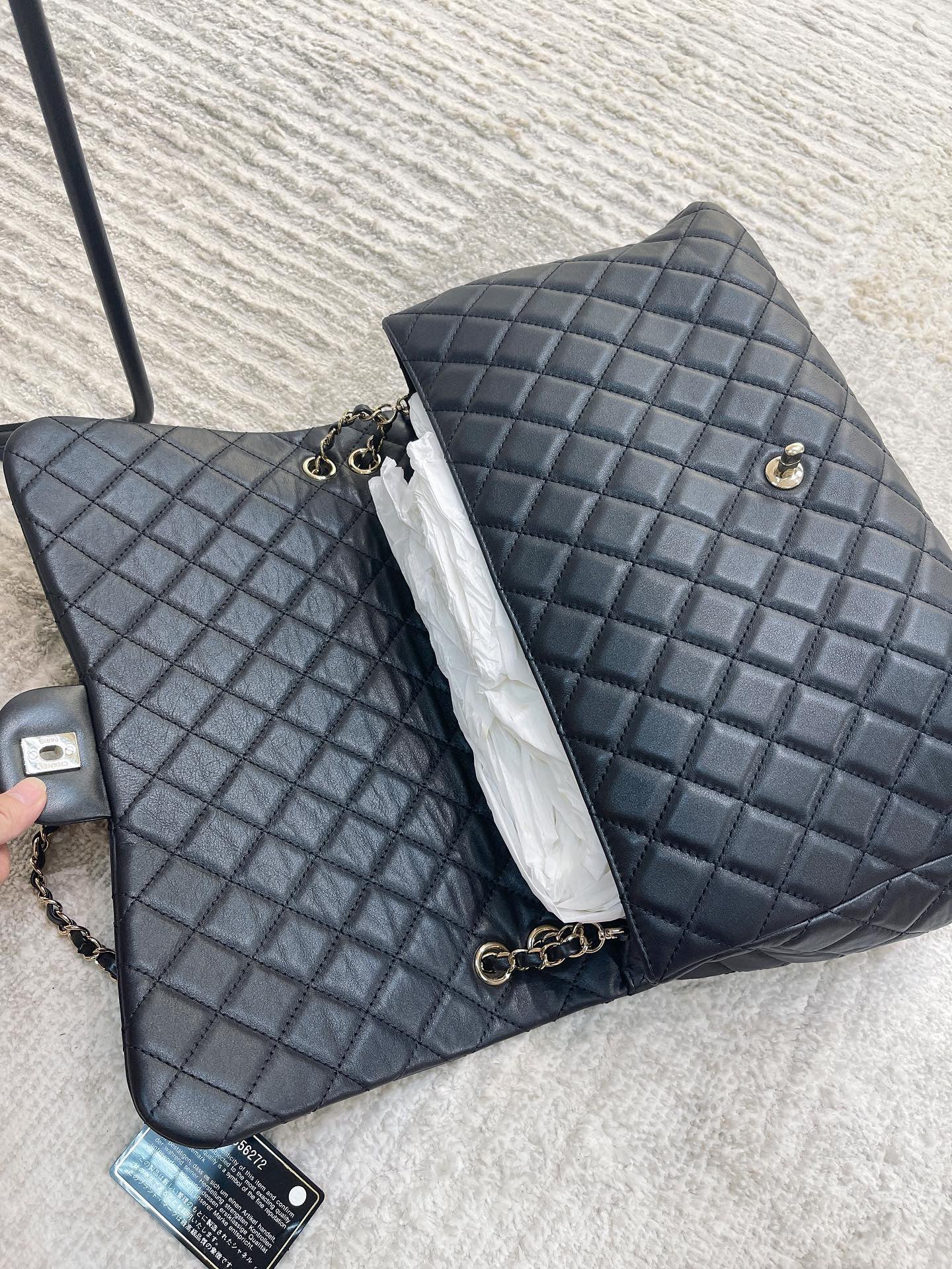 Chanel supermodel airline XXL flap bag