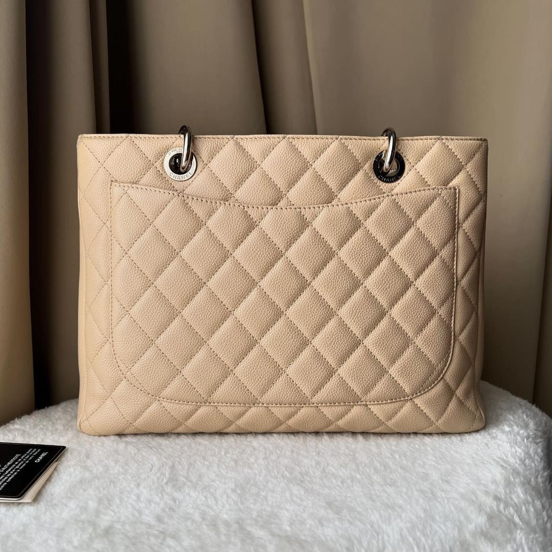 Chanel beige caviar Grand Shopper Tote