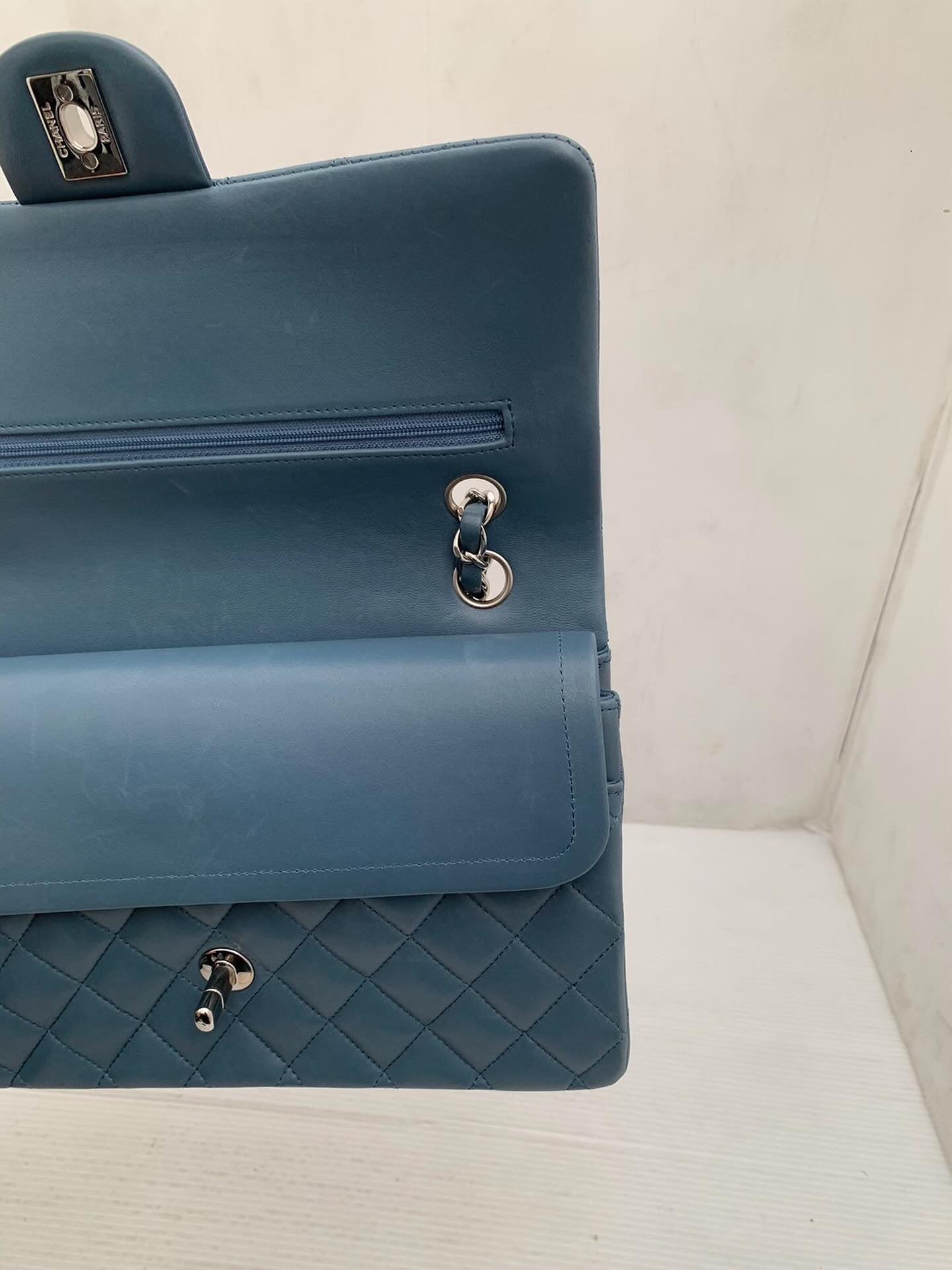 Chanel medium classic flap blue lambskin -PARTIAL PAYMENT