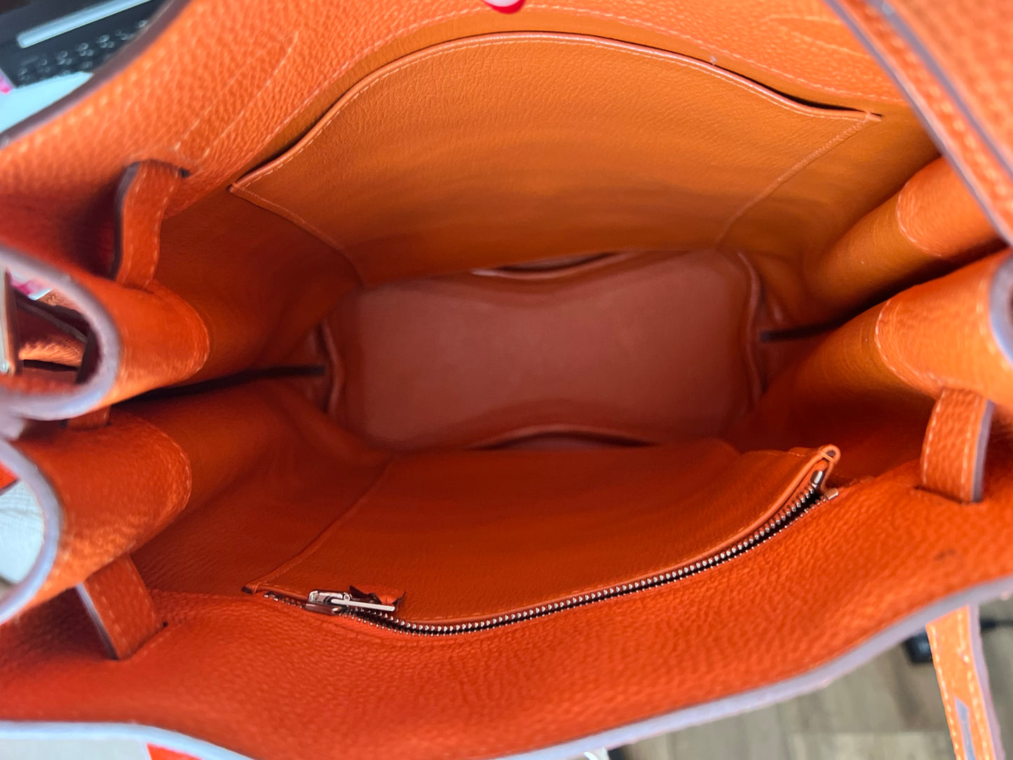 Hermes So Kelly Togo H orange PHW Shoulder bag