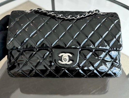 Chanel Medium Classic Flap Black Patent Leather
Quilted Black SHW