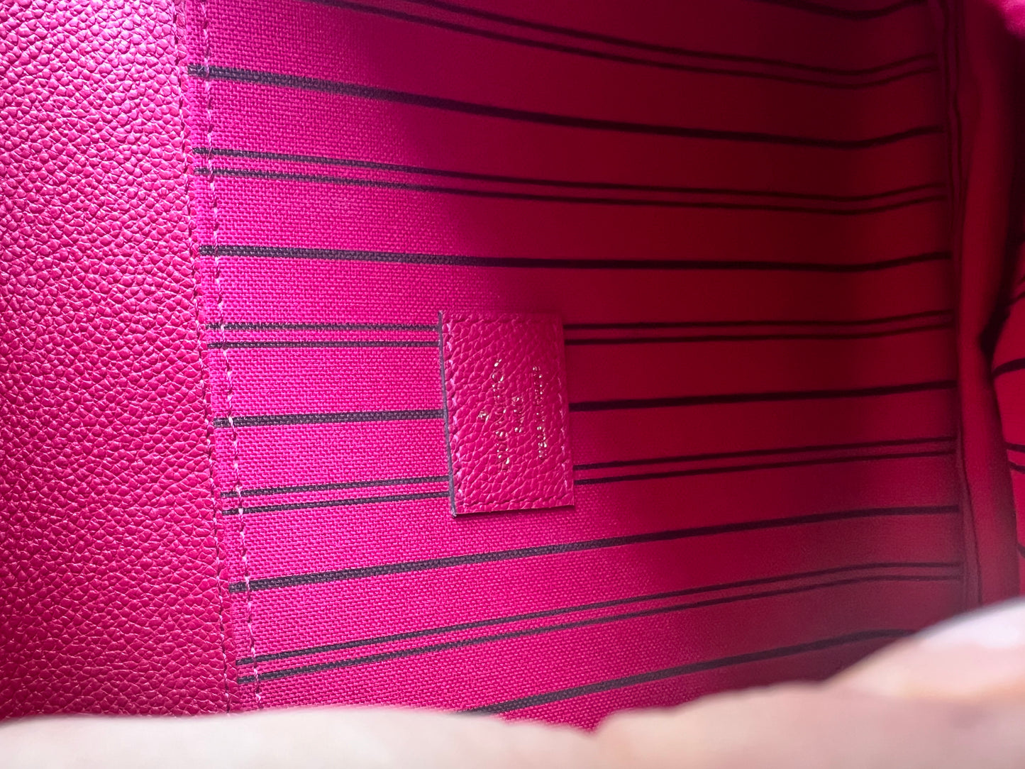 Louis Vuitton freesia empreinte pochette metis bag