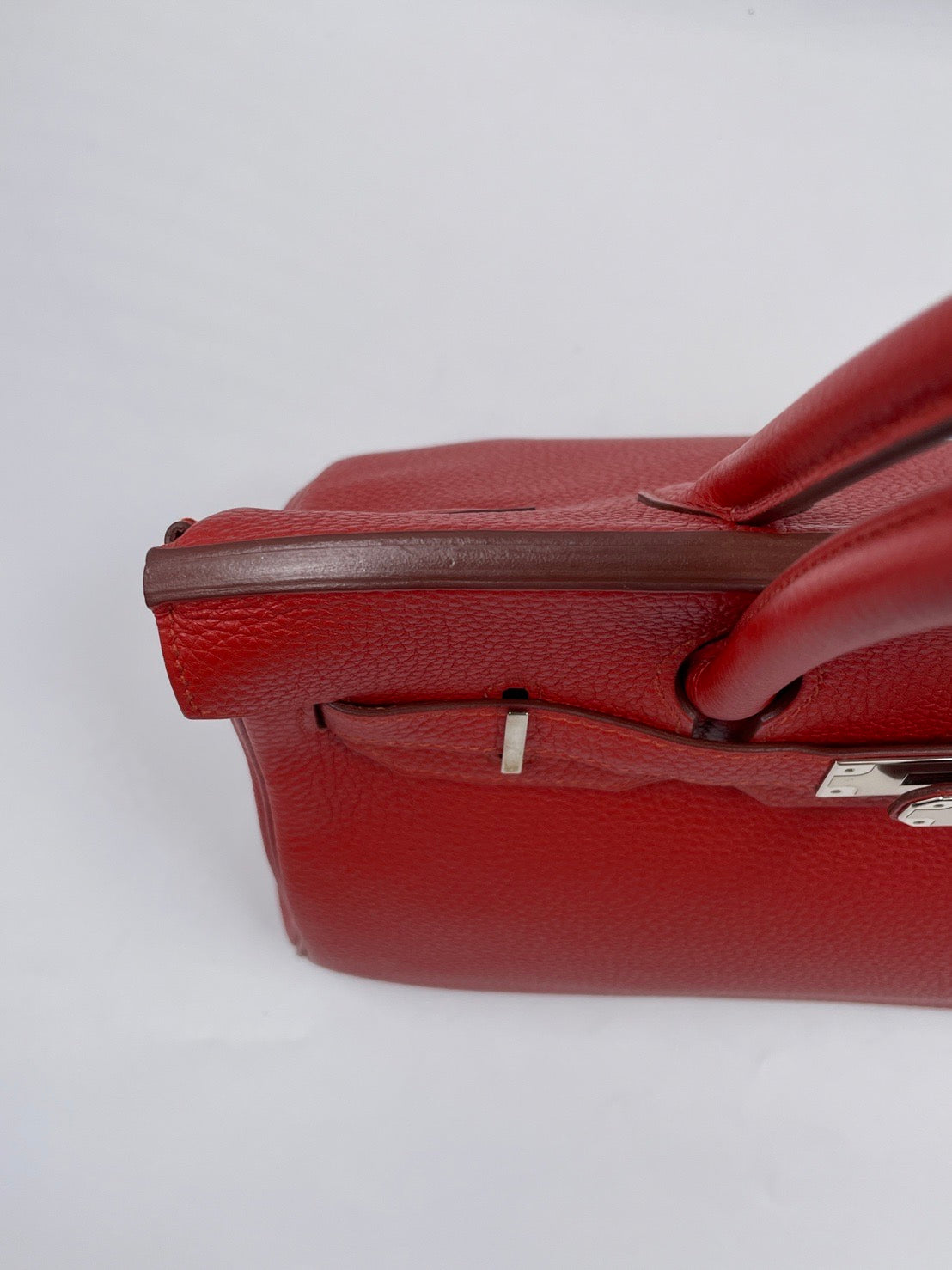 Hermes Birkin 30 rouge V Togo PHW stamp R