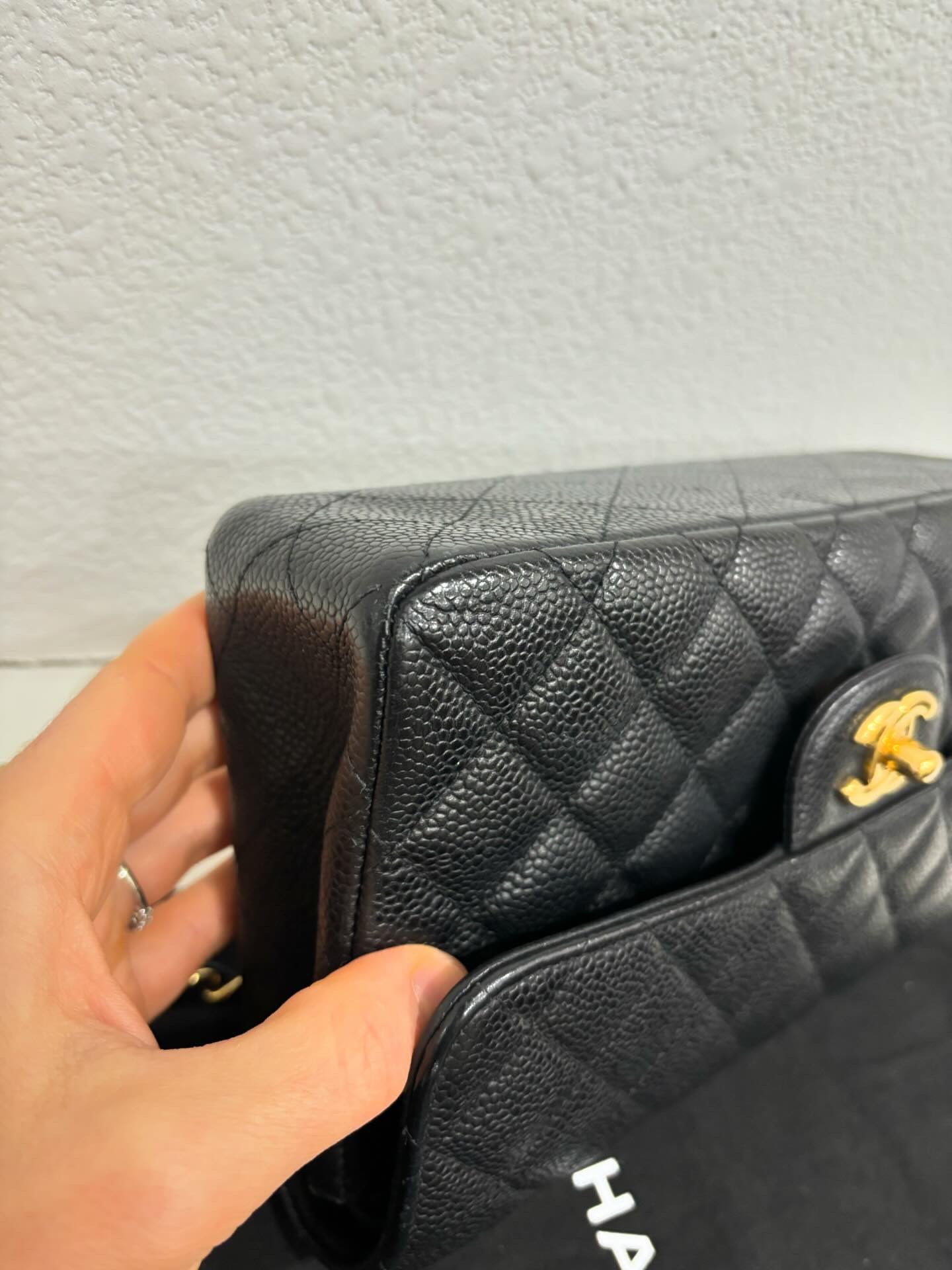 Chanel Black caviar GHW small classic flap 13 series