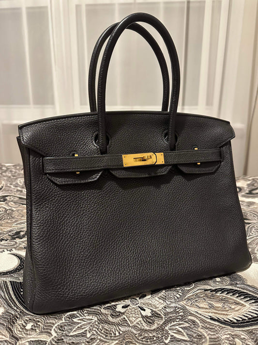 Hermes Birkin 30 noir Togo GHW handbag