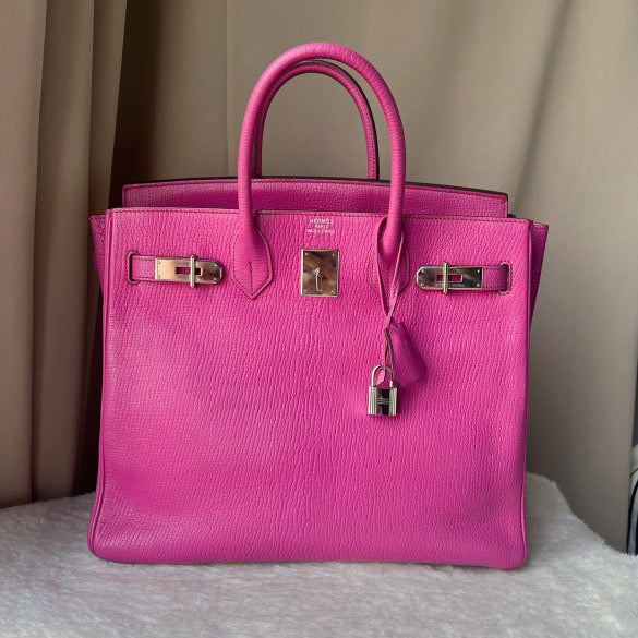 Hermes HAC 32 fuchsia chèvre PHW