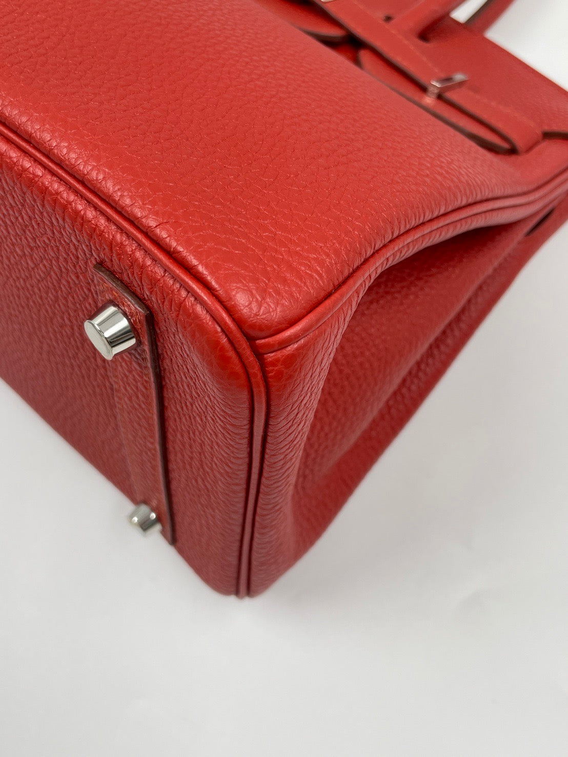 Hermes Birkin 30 rouge V Togo PHW stamp R