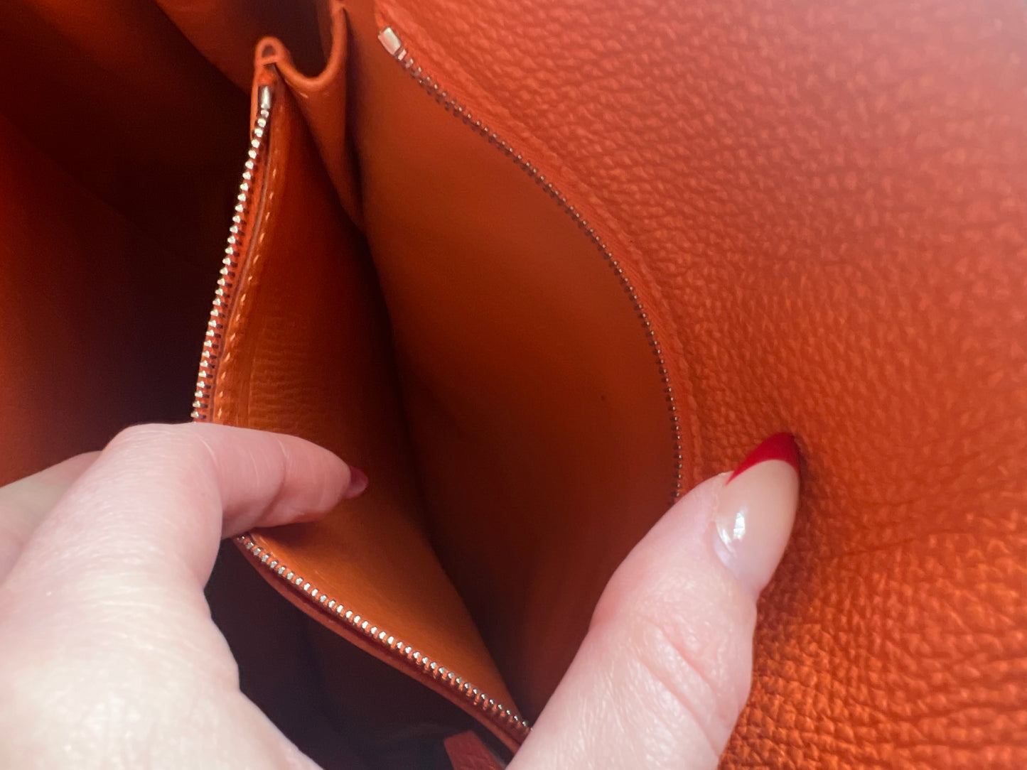 Hermes So Kelly Togo H orange PHW Shoulder bag