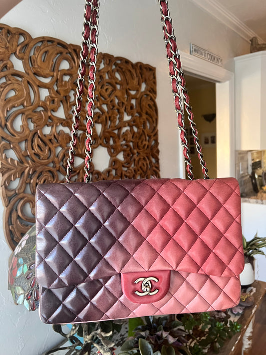 Chanel ombre lambskin jumbo flap