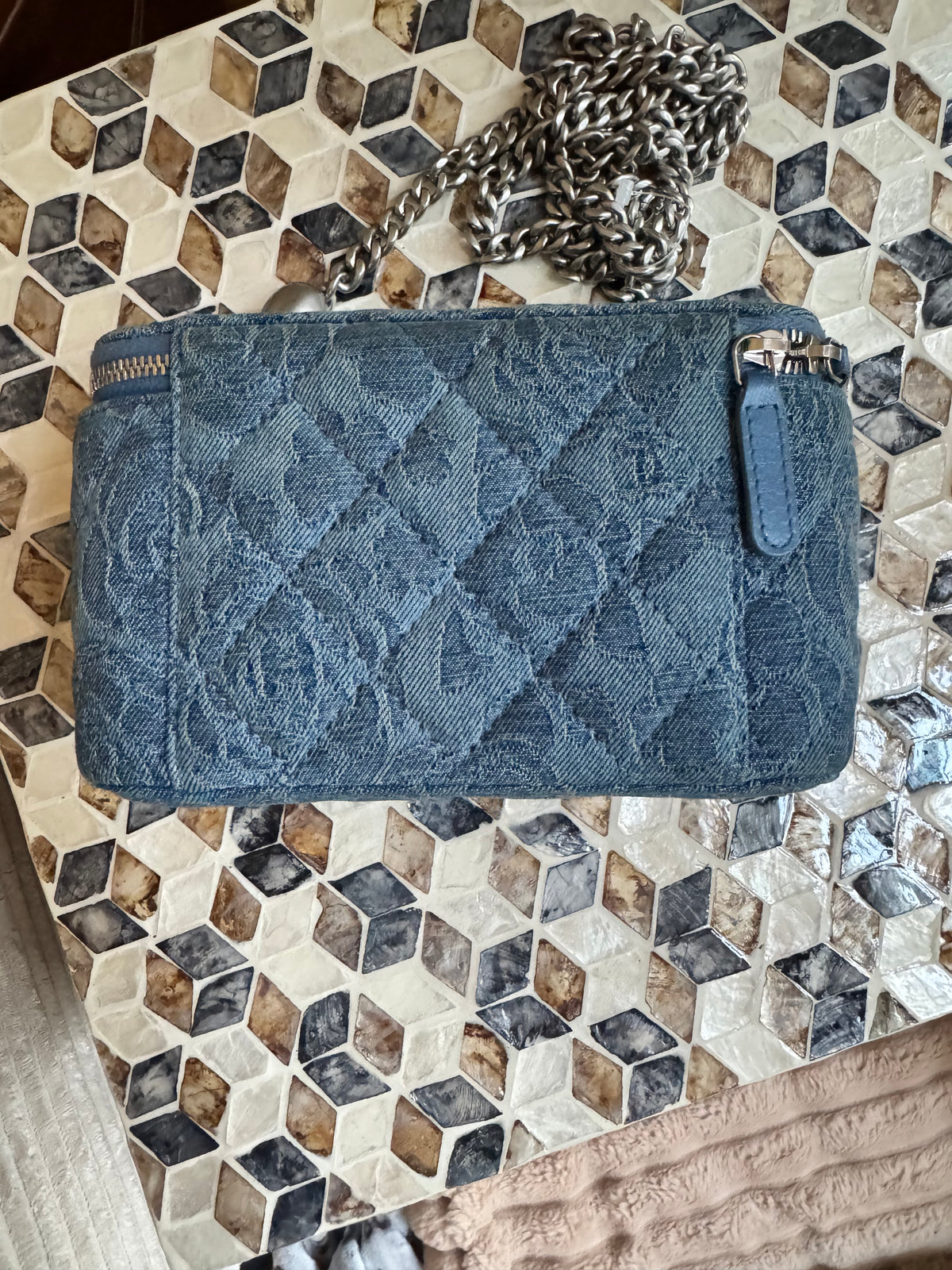 Chanel Denim Camillia Coco Crush Heart Vanity