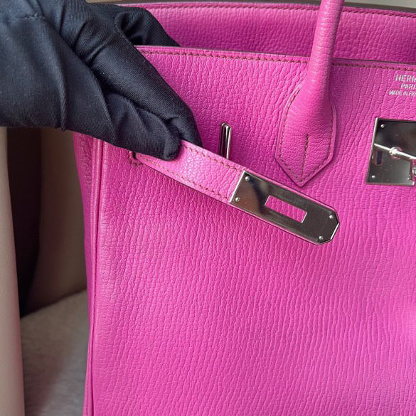 Hermes HAC 32 fuchsia chèvre PHW