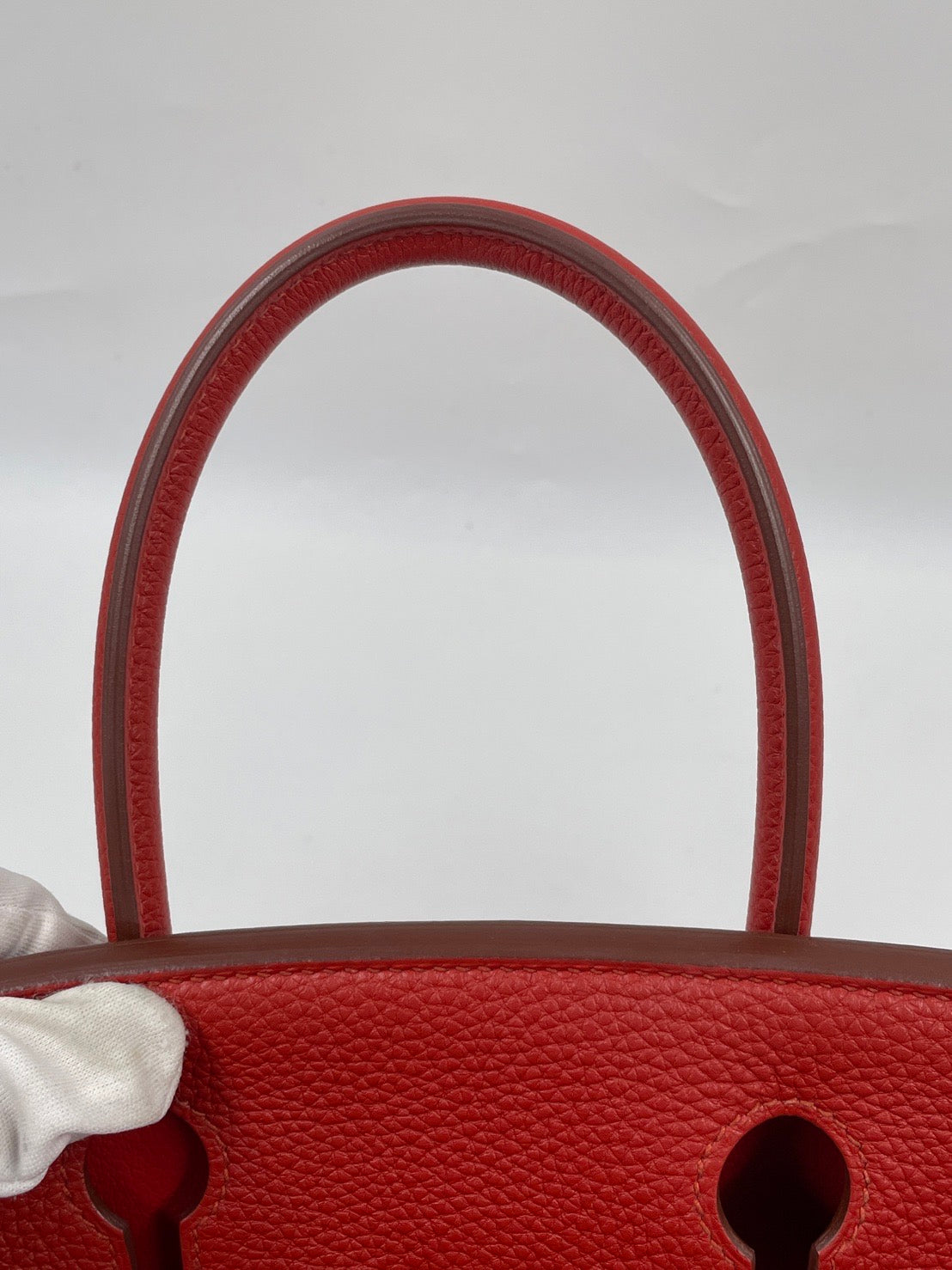 Hermes Birkin 30 rouge V Togo PHW stamp R