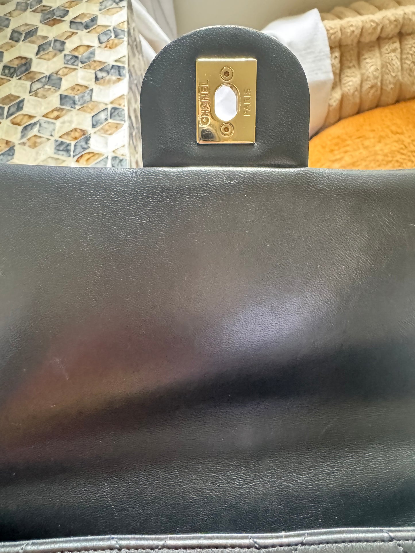 Chanel Lambskin Chunky Chain 2-Way Handbag