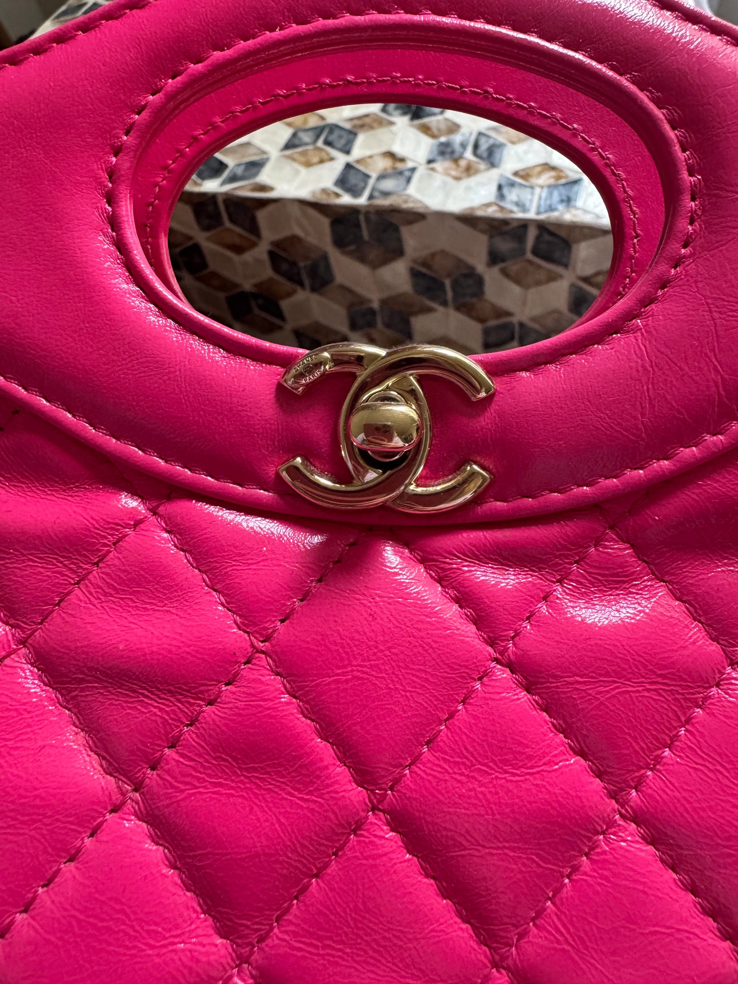 Chanel 31 Hot Pink Small Calfskin Shopping Bag