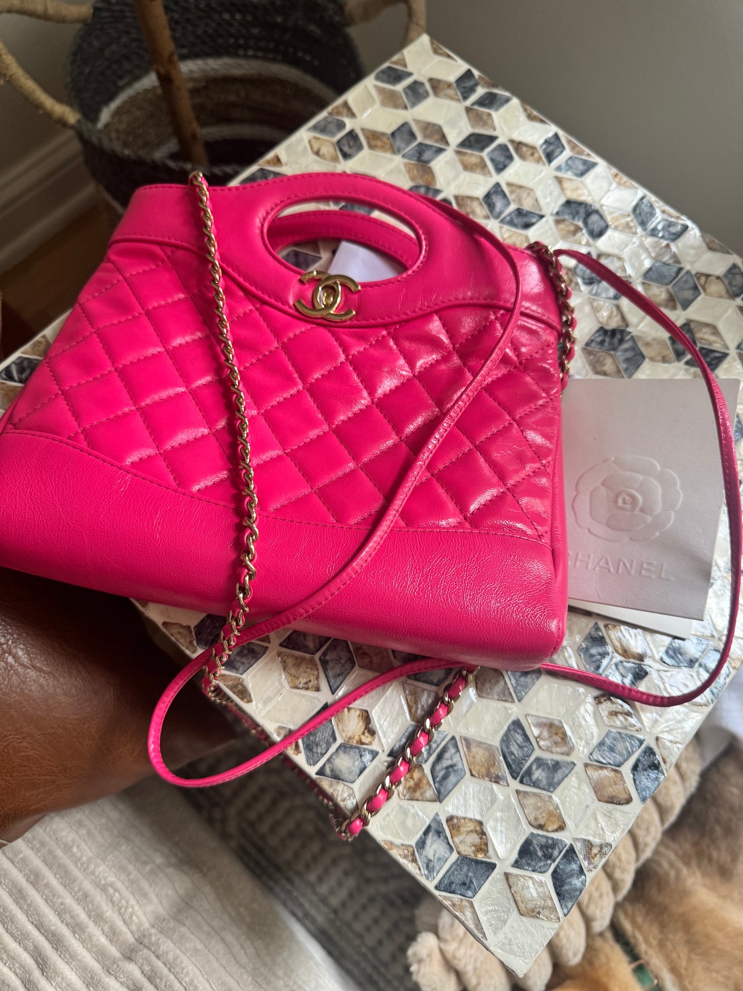 Chanel 31 Hot Pink Small Calfskin Shopping Bag