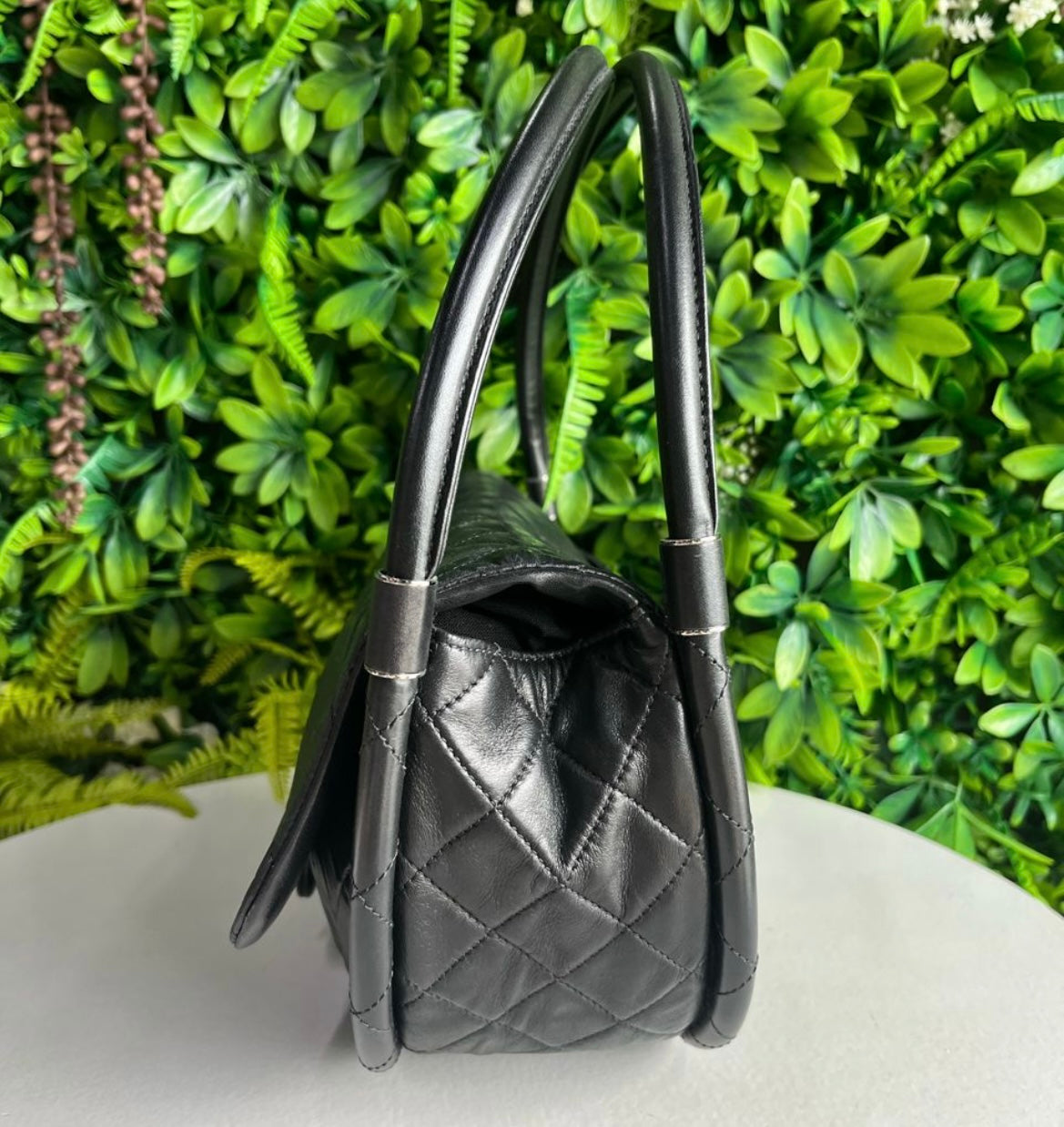 Chanel hicks hoop black lambskin shoulder bag- extremely rare!!