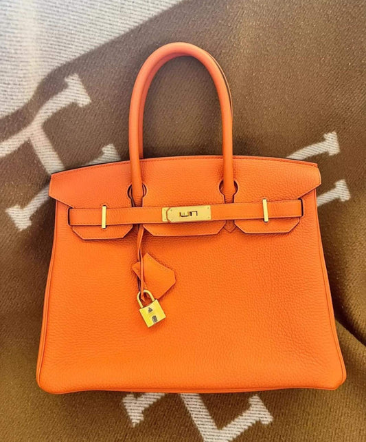 Hermes birkin 30 Togo h orange GHW