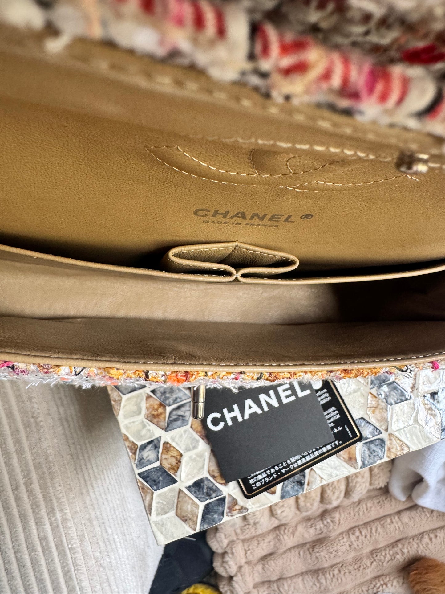 Chanel Tweed Multicolor Medium Classic Flap