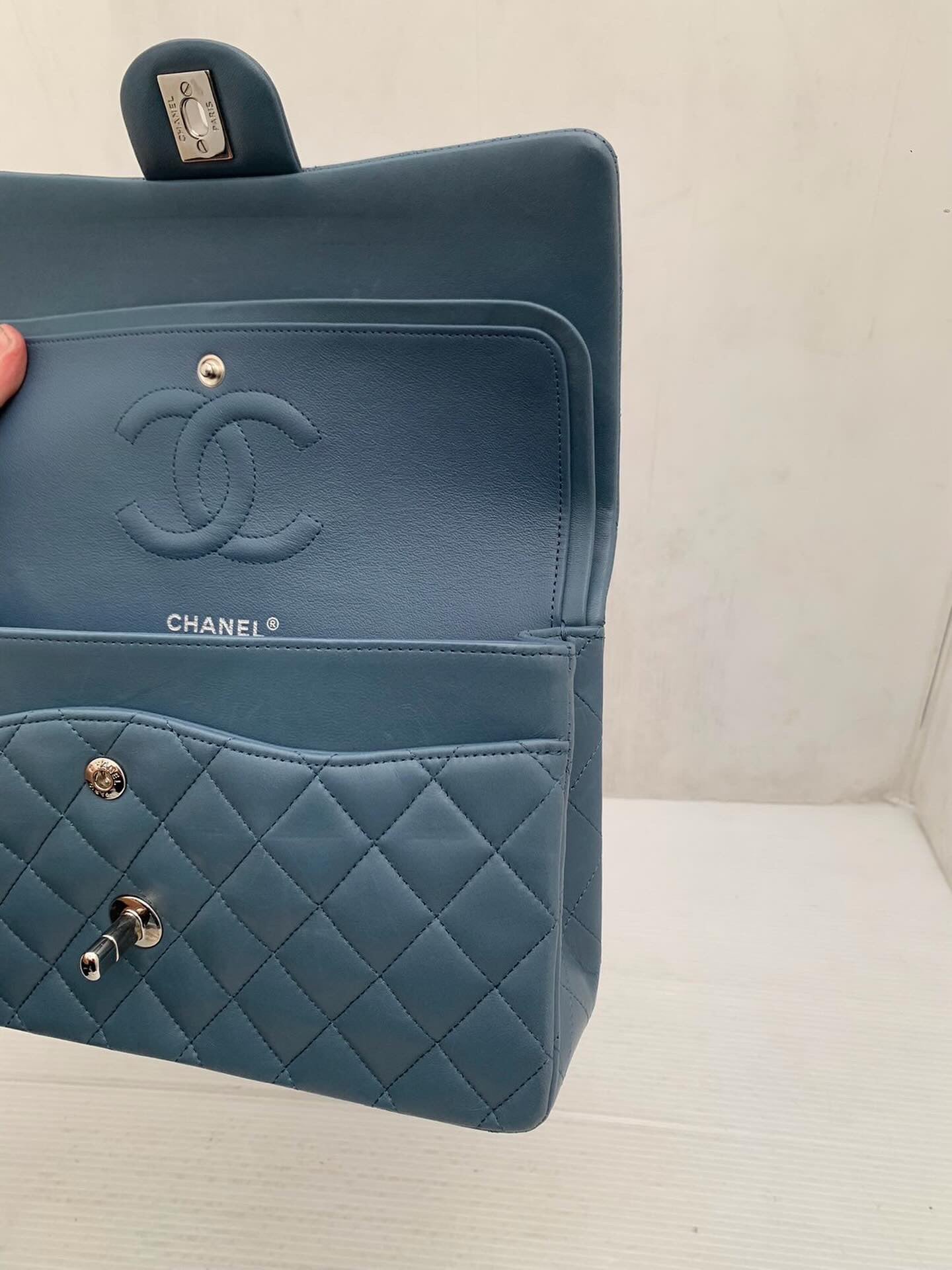 Chanel medium classic flap blue lambskin -PARTIAL PAYMENT