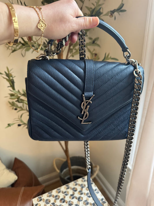 YSL Medium College Top Handle Crossbody Bag