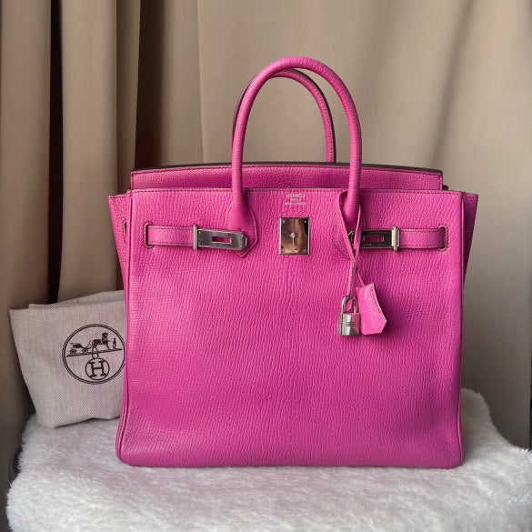 Hermes HAC 32 fuchsia chèvre PHW