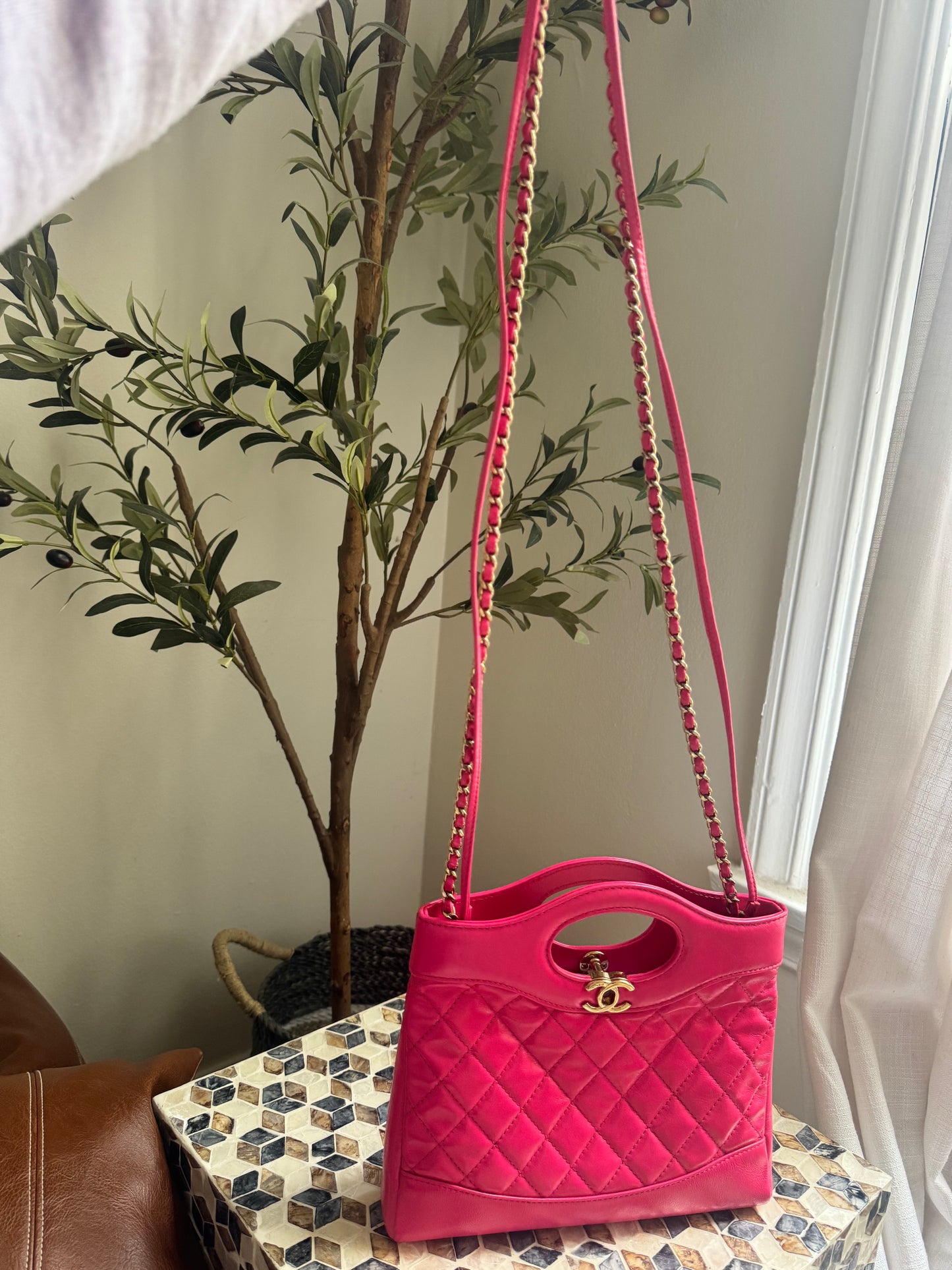 Chanel 31 Hot Pink Small Calfskin Shopping Bag
