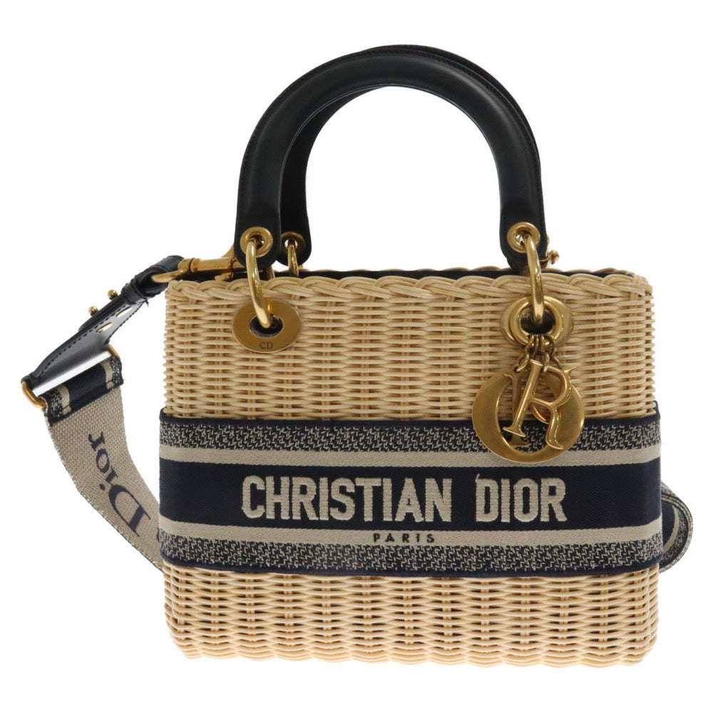 Lady Dior medium wicker picnic