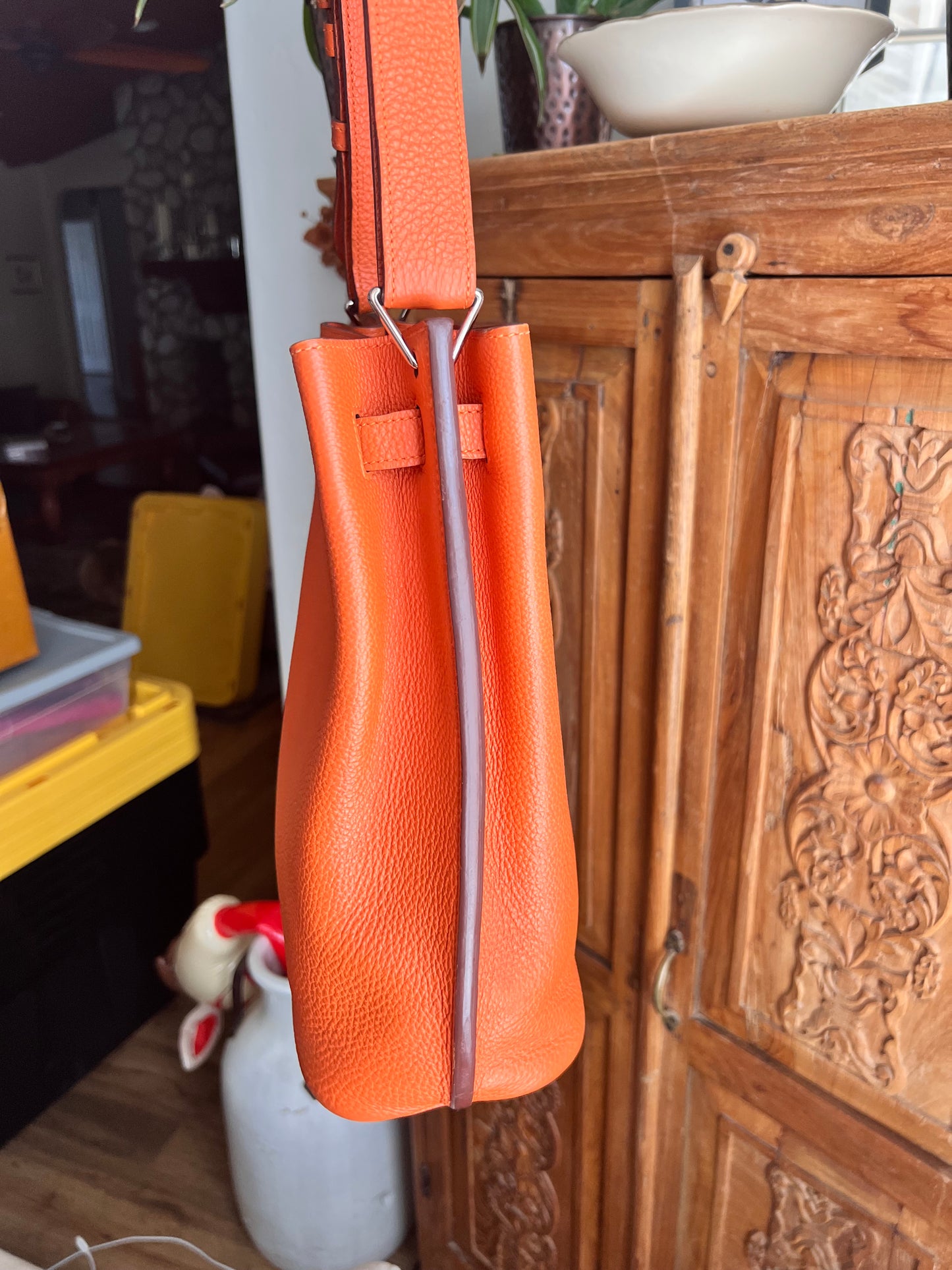 Hermes So Kelly Togo H orange PHW Shoulder bag