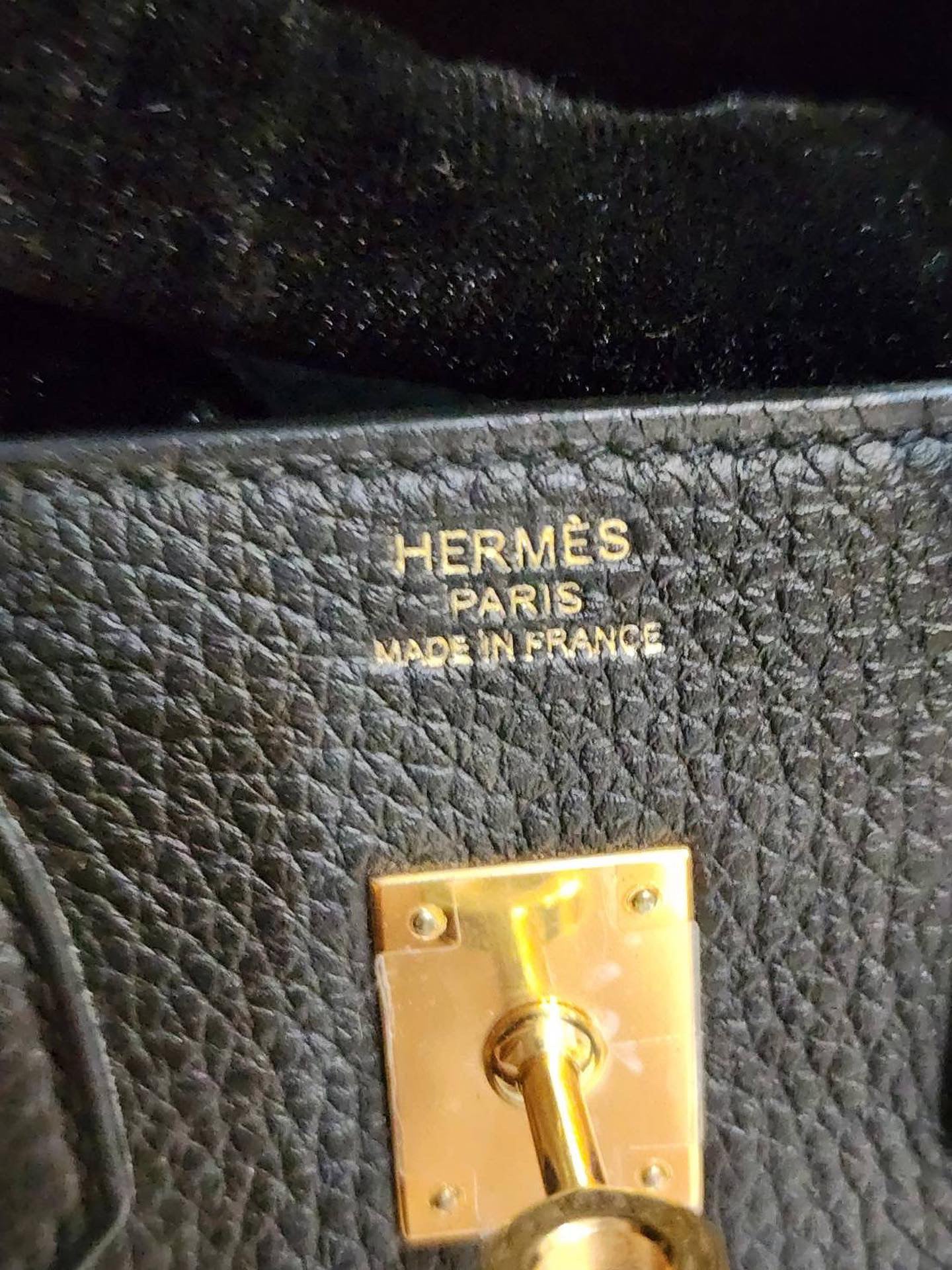 Hermes birkin 25 noir Togo GHW stamp X