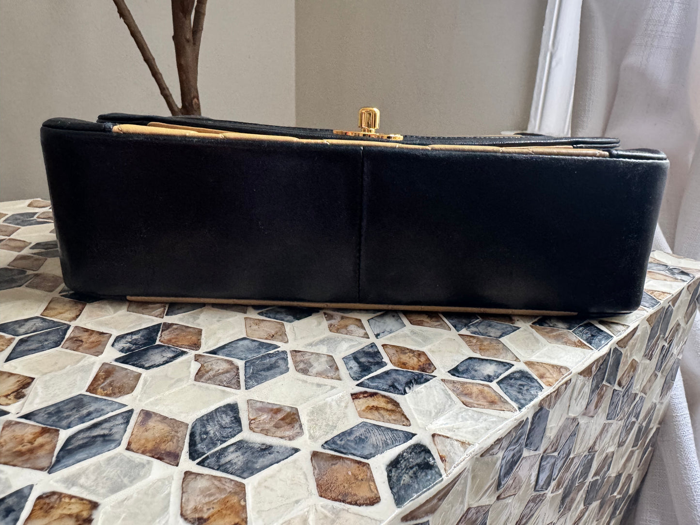 Chanel Lambskin Two Tone Medium Diana Flap Bag