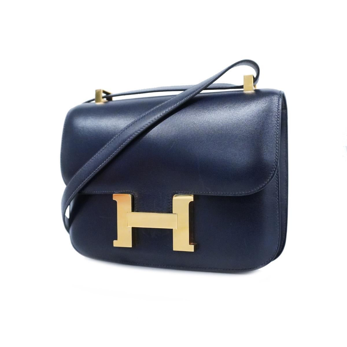 Hermes Constance 24 navy box calf GHW