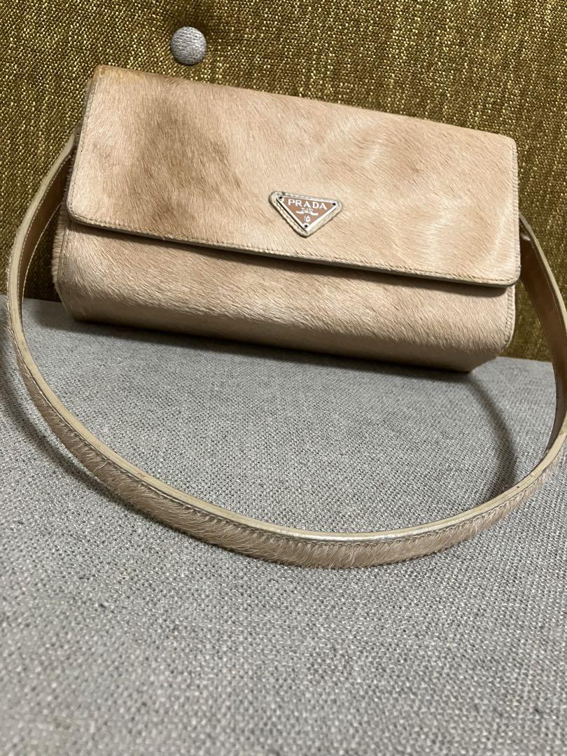 Prada limited edition pony hair shoulder bag