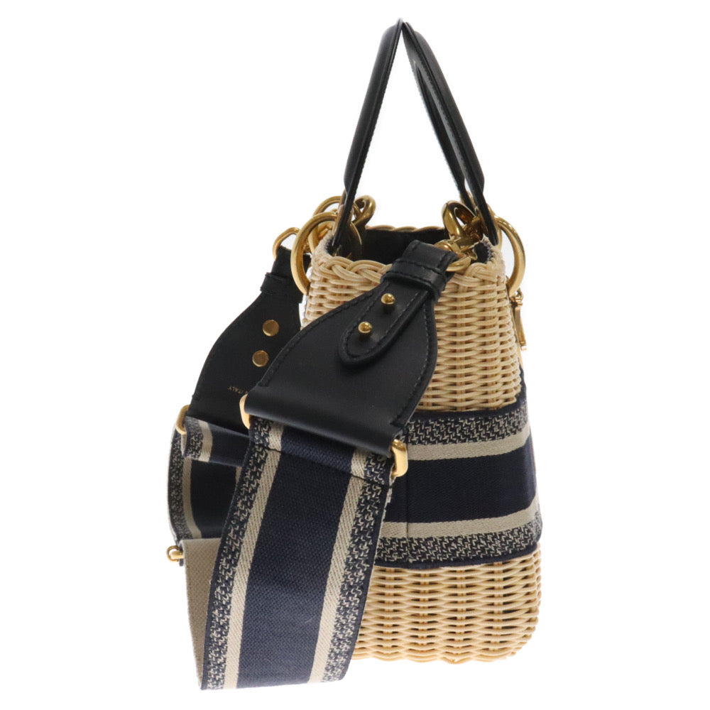 Lady Dior medium wicker picnic