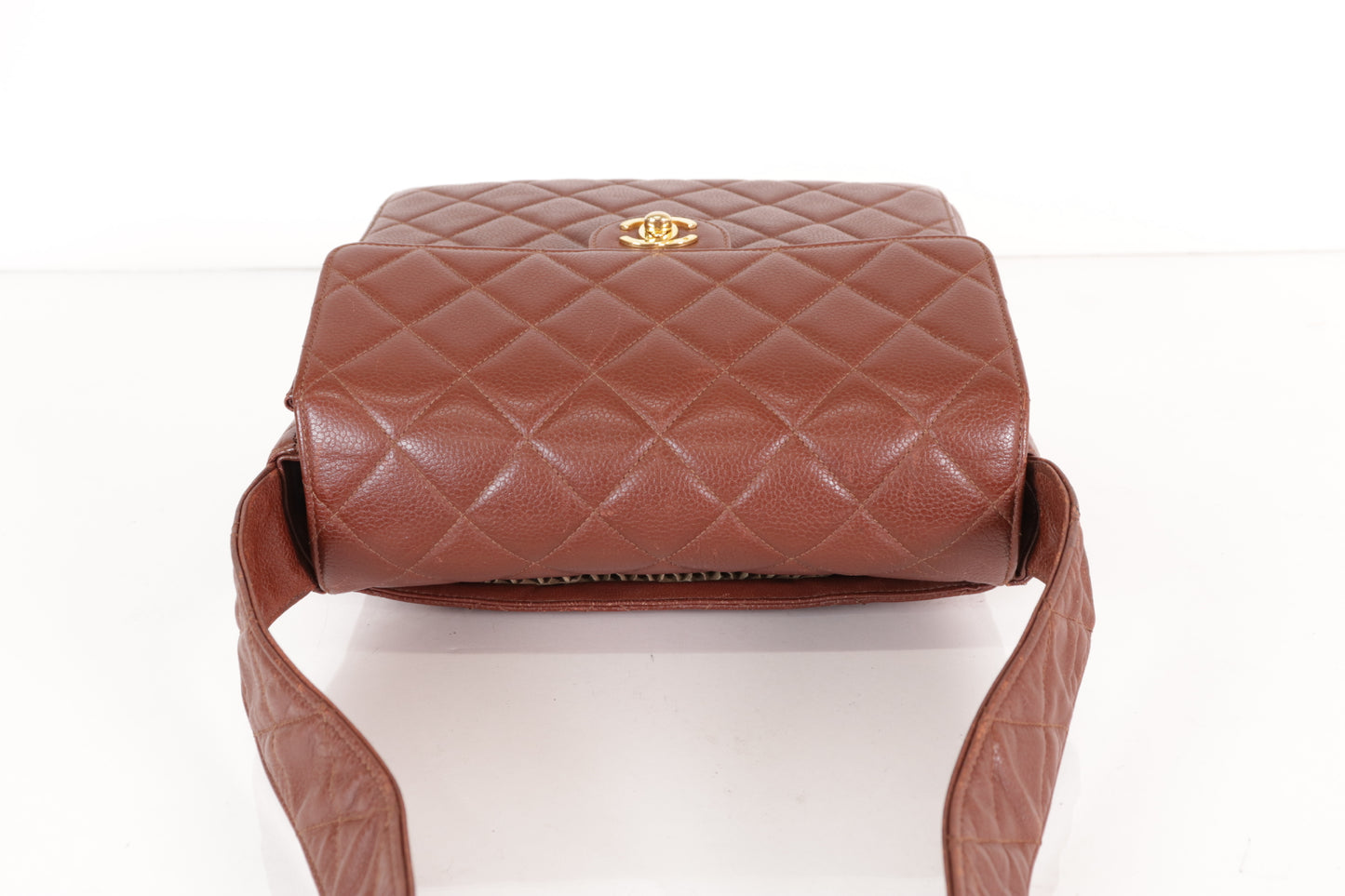 Chanel vintage chocolate caviar shoulder bag