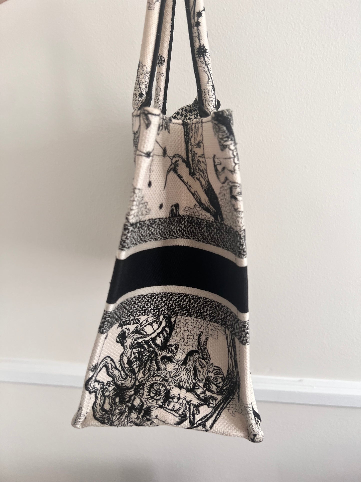 Christian Dior medium zodiac book tote with twilly