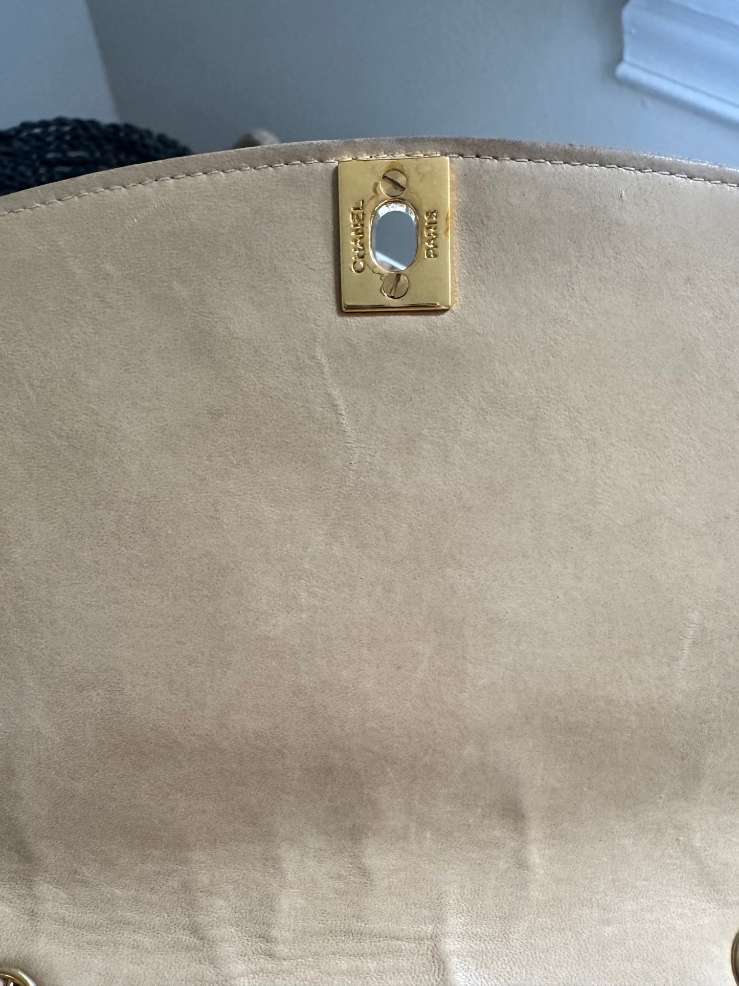 Chanel Lambskin Two Tone Medium Diana Flap Bag