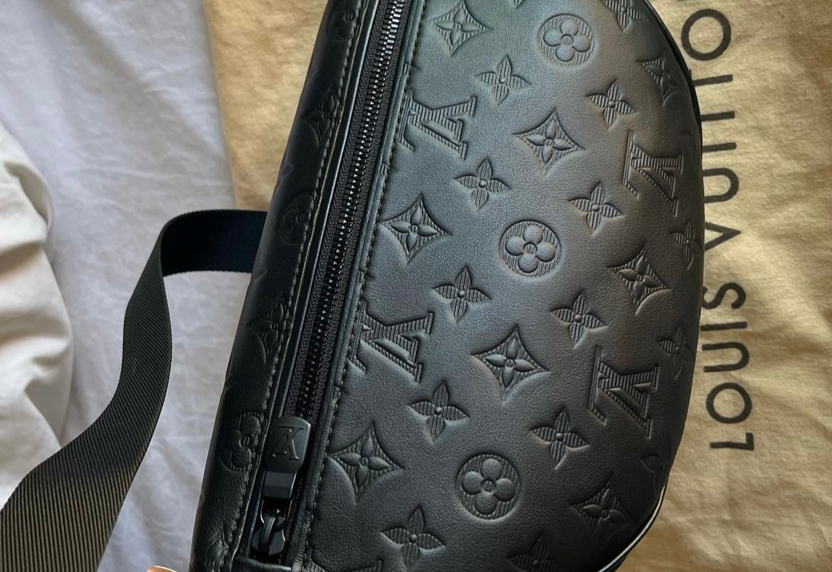 Louis Vuitton monogram embossed shadow calf leather bumbag