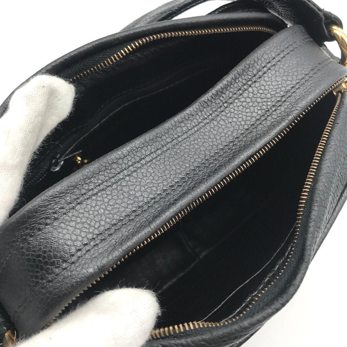 Rare Chanel black caviar vintage double zip camera crossbody