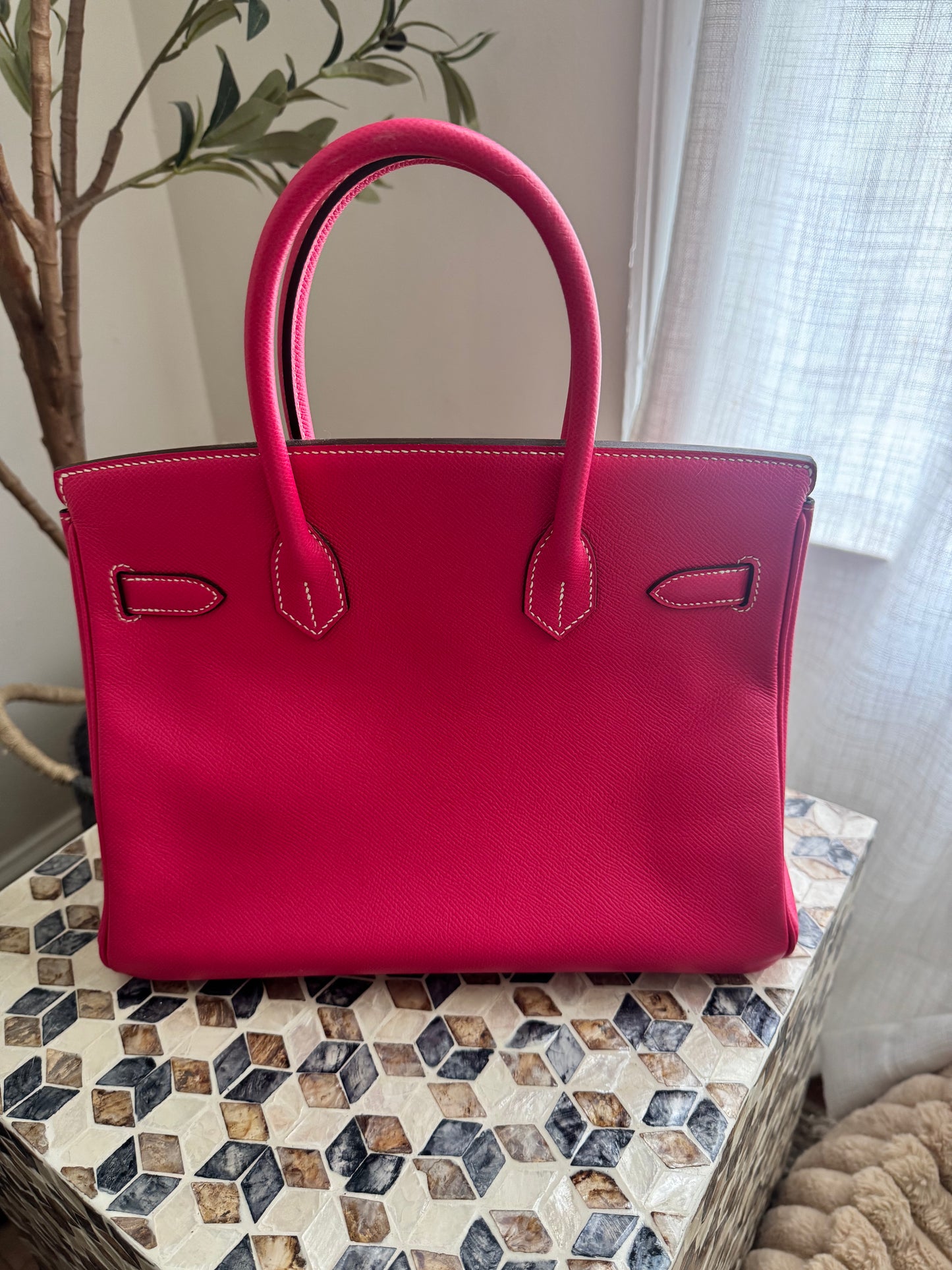 Hermes Birkin 30 Rose Tyrein Epsom Leather Candy Collection